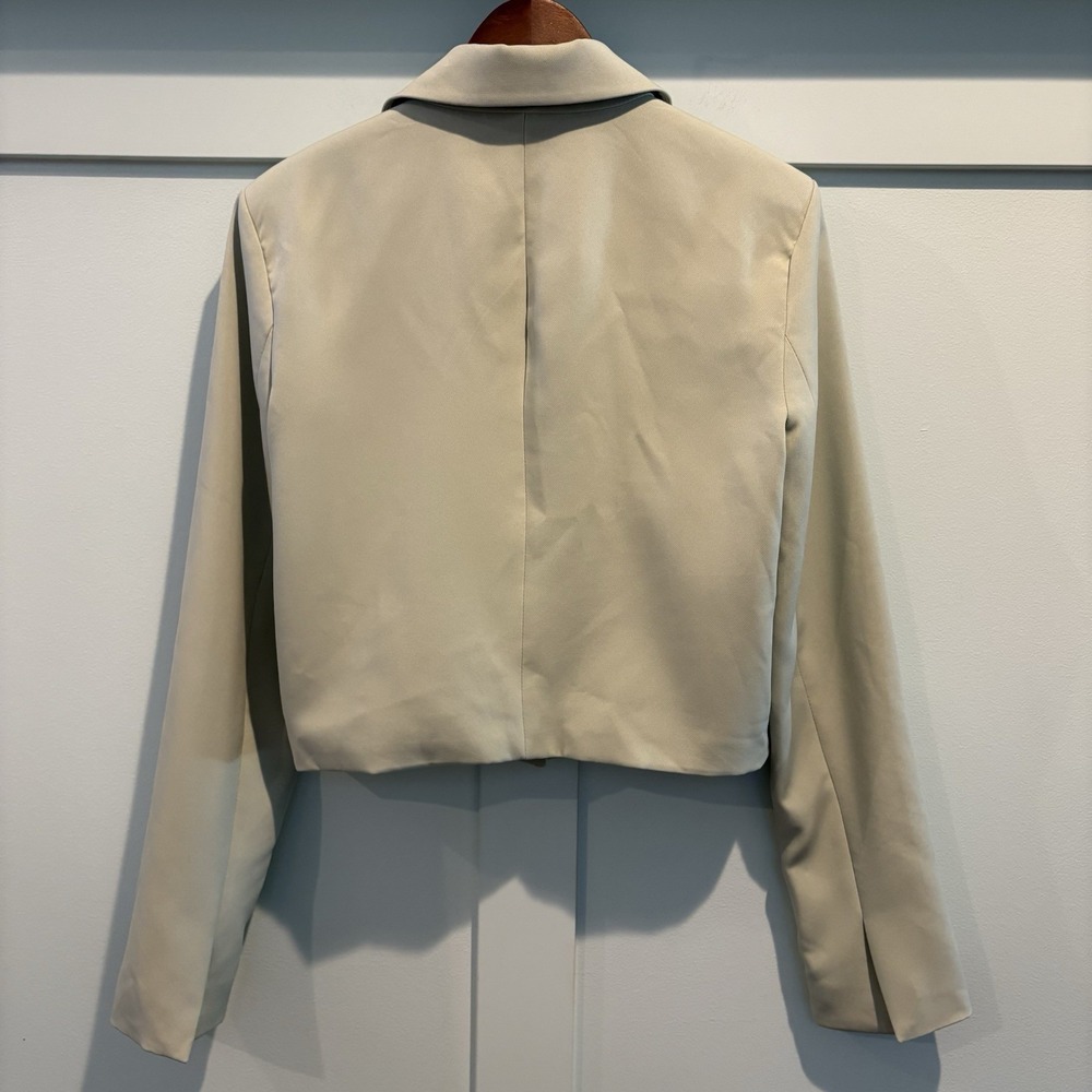 Anthropologie Avec Les Filles Jacket Medium Sage Green Cropped Stretch Blazer - Picture 6 of 12